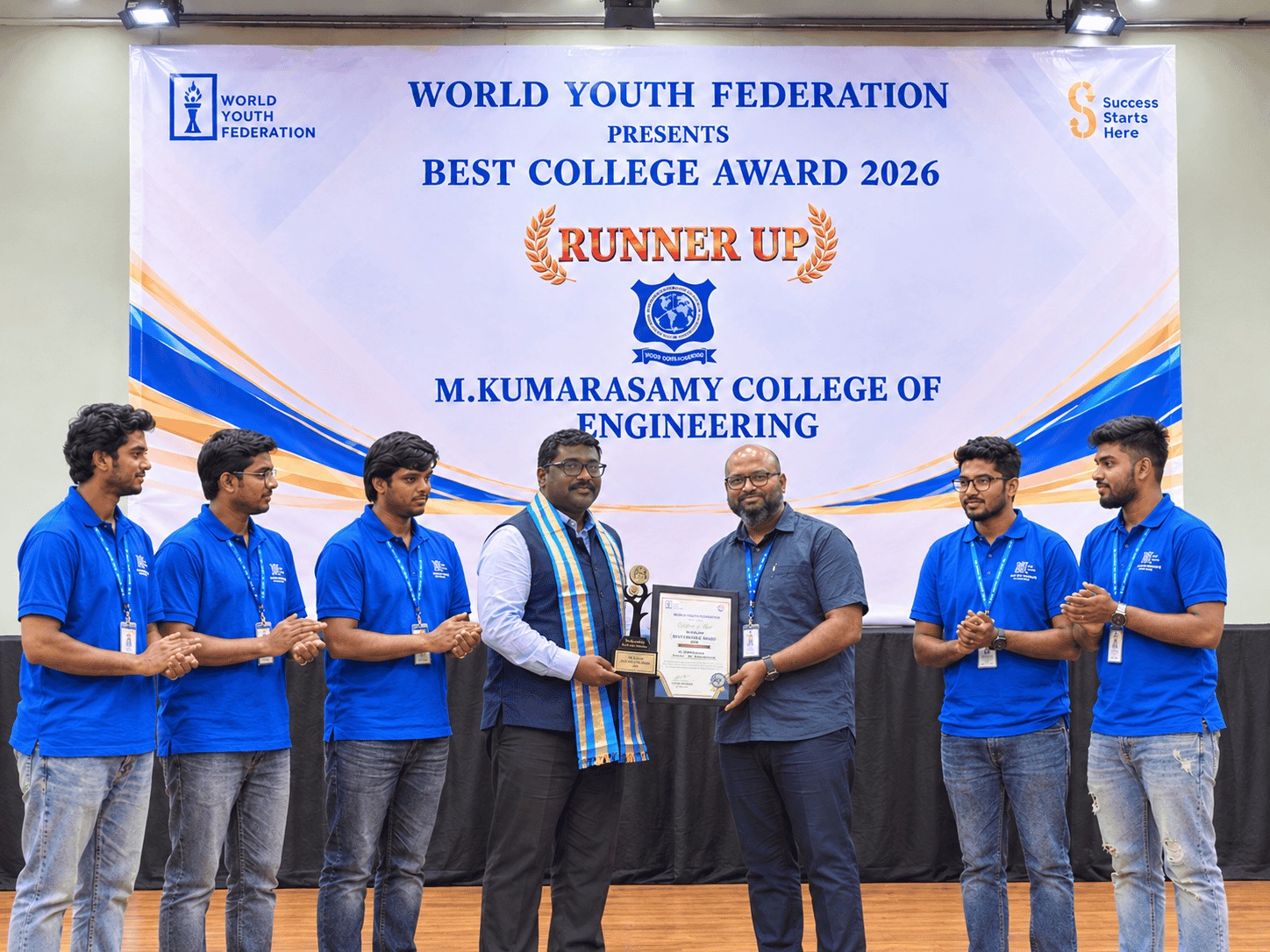 Runner-Up in the Dr. Kalam Best College Award 2026 presented by the World Youth Federation. Recognized for institutional excellence and commitment to student empowerment and holistic development.