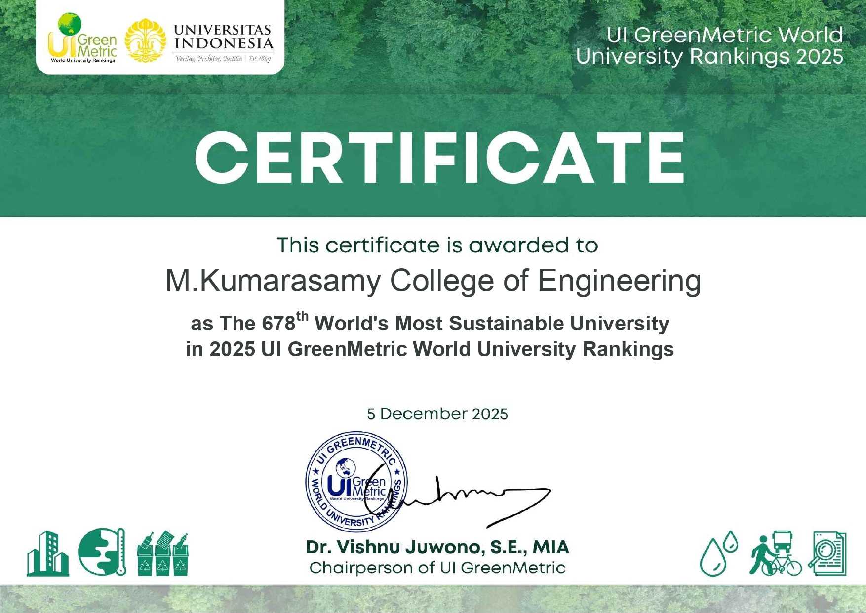 UI GreenMetric World University Rankings